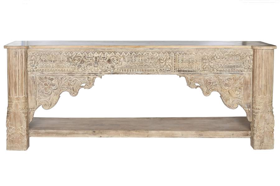 CONSOLA MADERA 233X47X91 TALLAS ANTIGUAS NATURAL