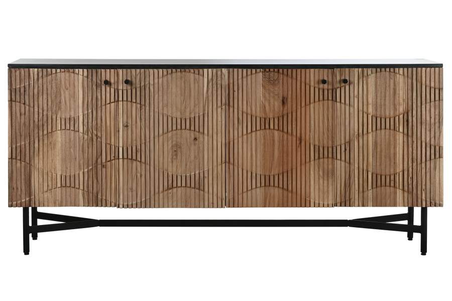 BUFFET ACACIA MARMOL 175X40X76 NEGRO