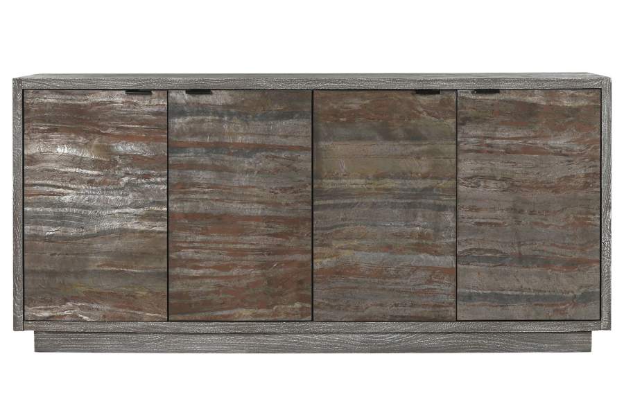 BUFFET MANGO PIEDRA 175X40X81 RUGOSO GRIS