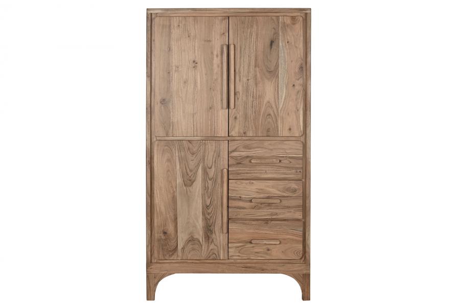 ARMARIO ACACIA 90X45X160 MARRON CLARO