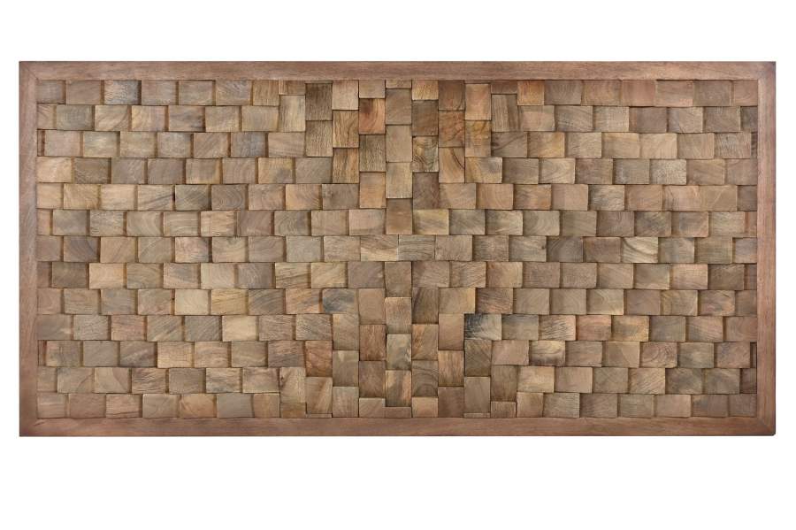 CABECERO CAMA MANGO 160X5X80 MODERNO 3D NATURAL