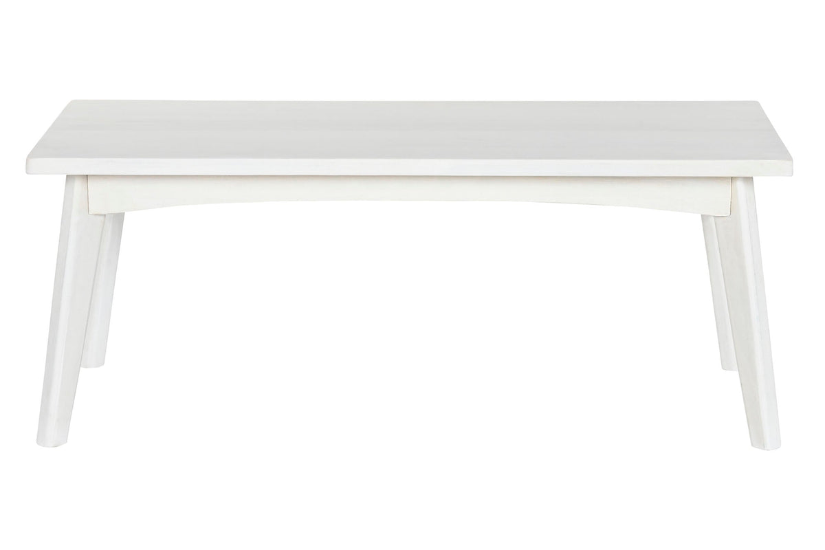 MESA CENTRO MANGO 115X55X45 BLANCO ROTO