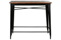 MESA BAR METAL MADERA 120X66X102 MARRON