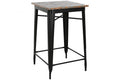 MESA BAR METAL MADERA 66X66X102