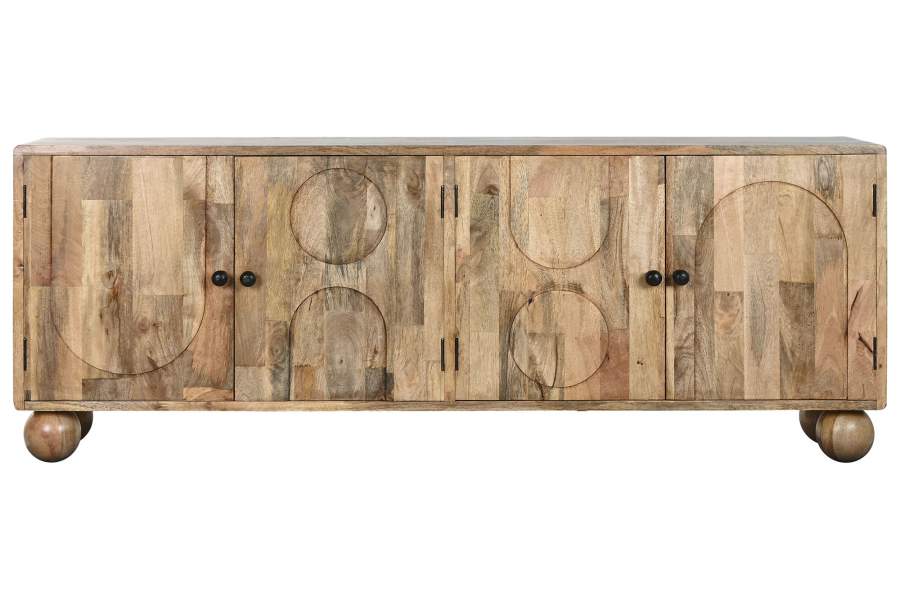 BUFFET MANGO 180X34X71 GEOMETRICO MARRON