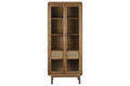 VITRINA TECA CRISTAL 80X45X190 NATURAL