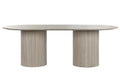 MESA OVALADA COMEDOR GRANITO 220X100X75 SIMIL MARM