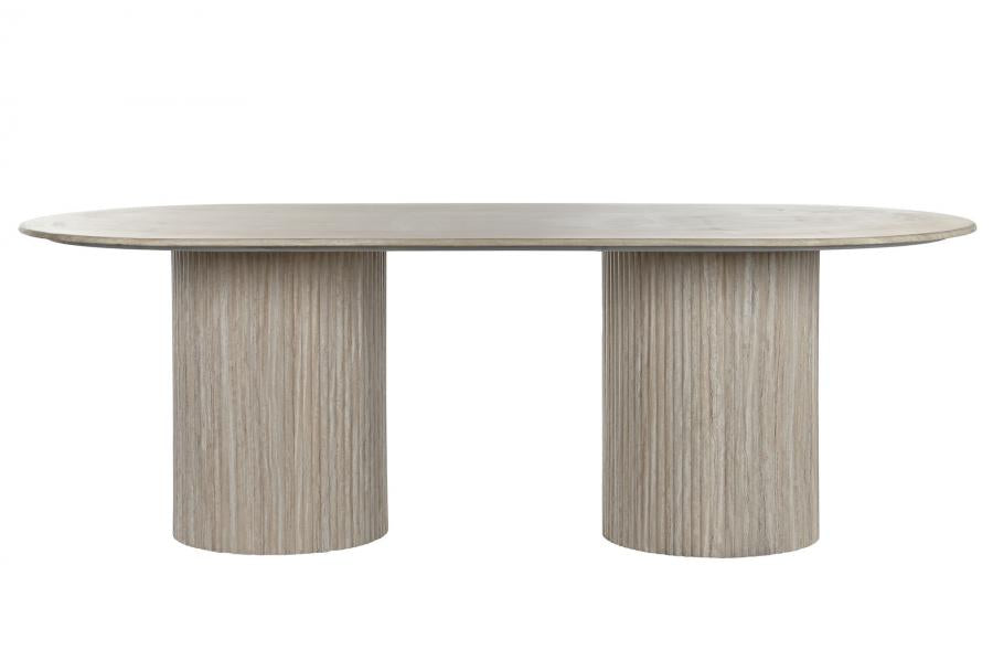 MESA OVALADA COMEDOR GRANITO 220X100X75 SIMIL MARM
