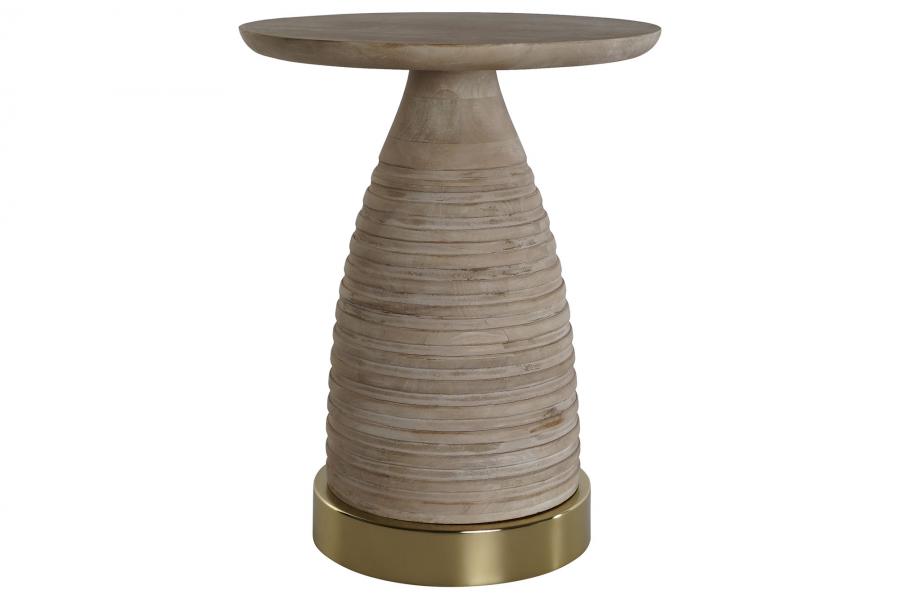 MESITA AUXILIAR METAL MADERA 41X41X53 NATURAL