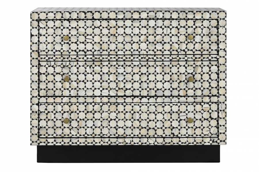 COMODA HUESO 101X43X81 BICOLOR