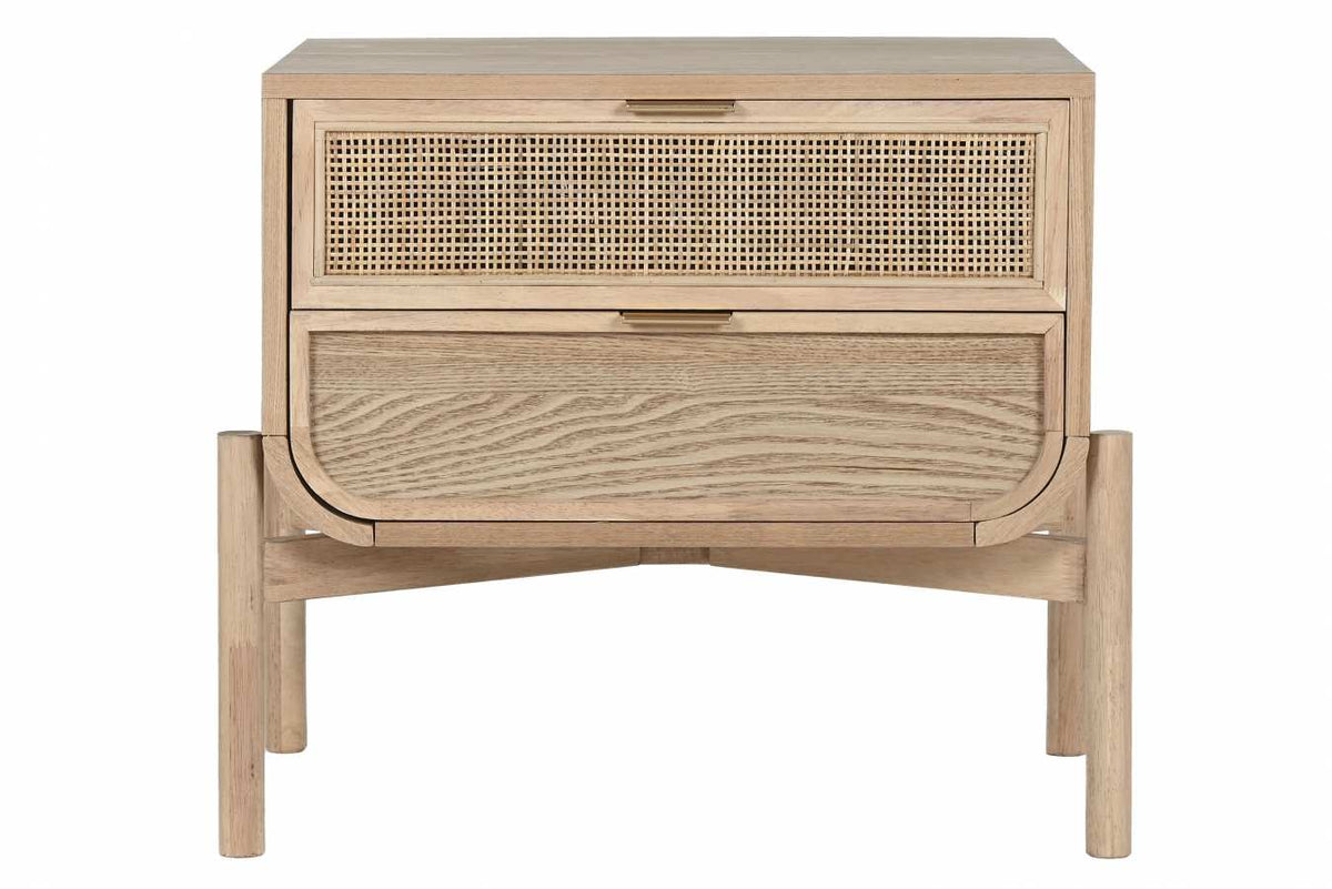MESITA DE NOCHE ABETO RATAN 58X38X50 NATURAL