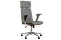 SILLA PU MADERA 71X69X108,5 RUEDAS BEIGE
