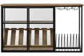 BOTELLERO METAL CRISTAL 102X32X60 PARED NATURAL