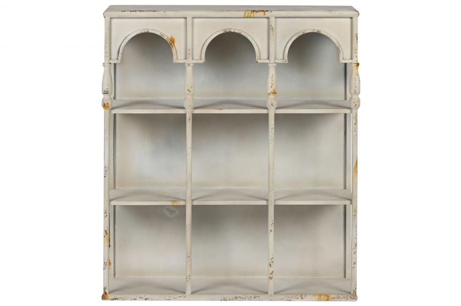 ESTANTERIA METAL 60X20X70 PARED ENVEJECIDO