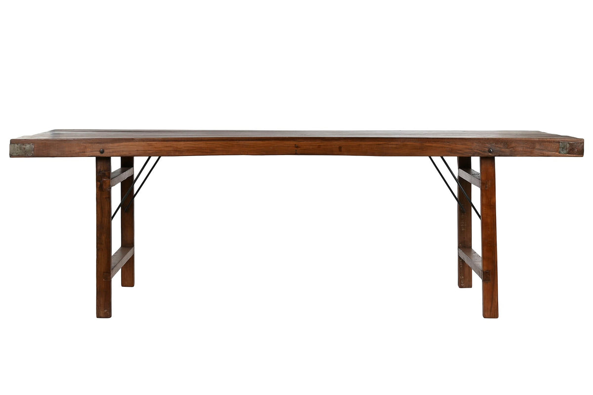MESA COMEDOR PLEGABLE MADERA RECICLADA 240X90X77