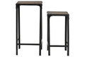 MESITA AUXILIAR SET 2 HIERRO 38X38X75 RECICLADA