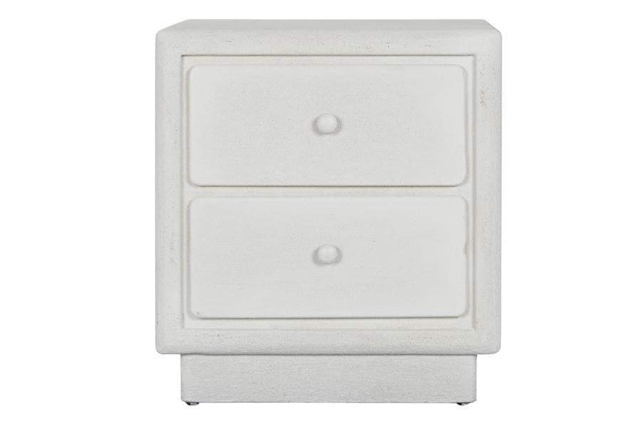MESITA DE NOCHE MDF 48X36X53 RUGOSO BLANCO