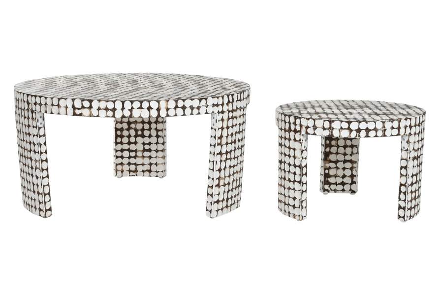 MESA CENTRO SET 2 CORTEZA COCO 90X90X45 DECAPE