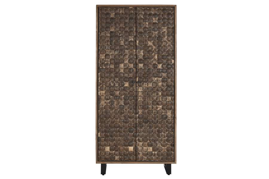 ARMARIO TECA RECICLADA COCO 80X40X200 2 PUERT