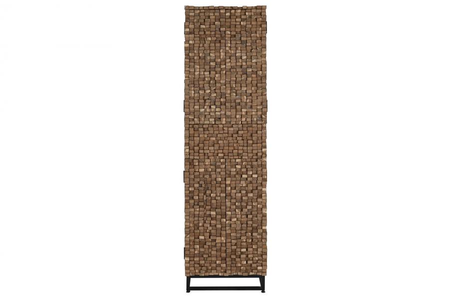 ARMARIO TECA RECICLADA 50X45X180 2 PUERT 1 CAJ