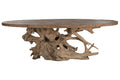 MESA COMEDOR TECA 240X120X78 BASE RAIZ TECA