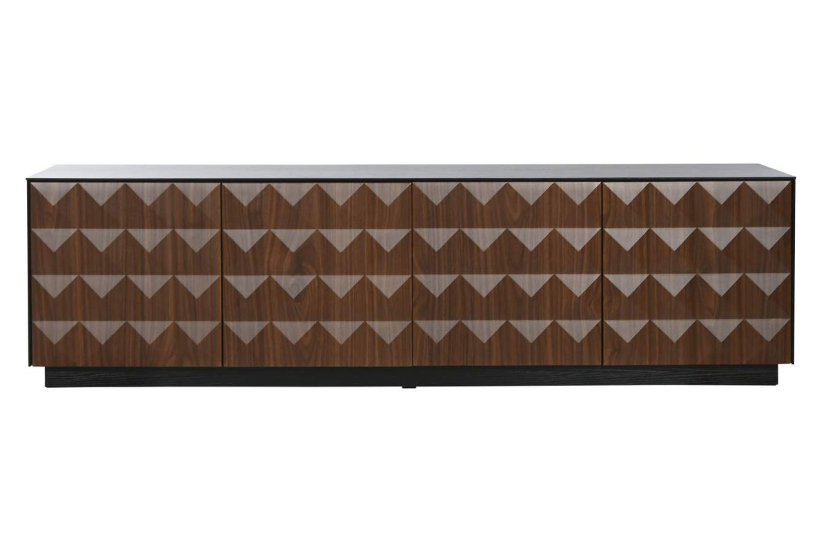 MUEBLE TV MDF 161,2X40X45,5 ROMBOS NEGRO