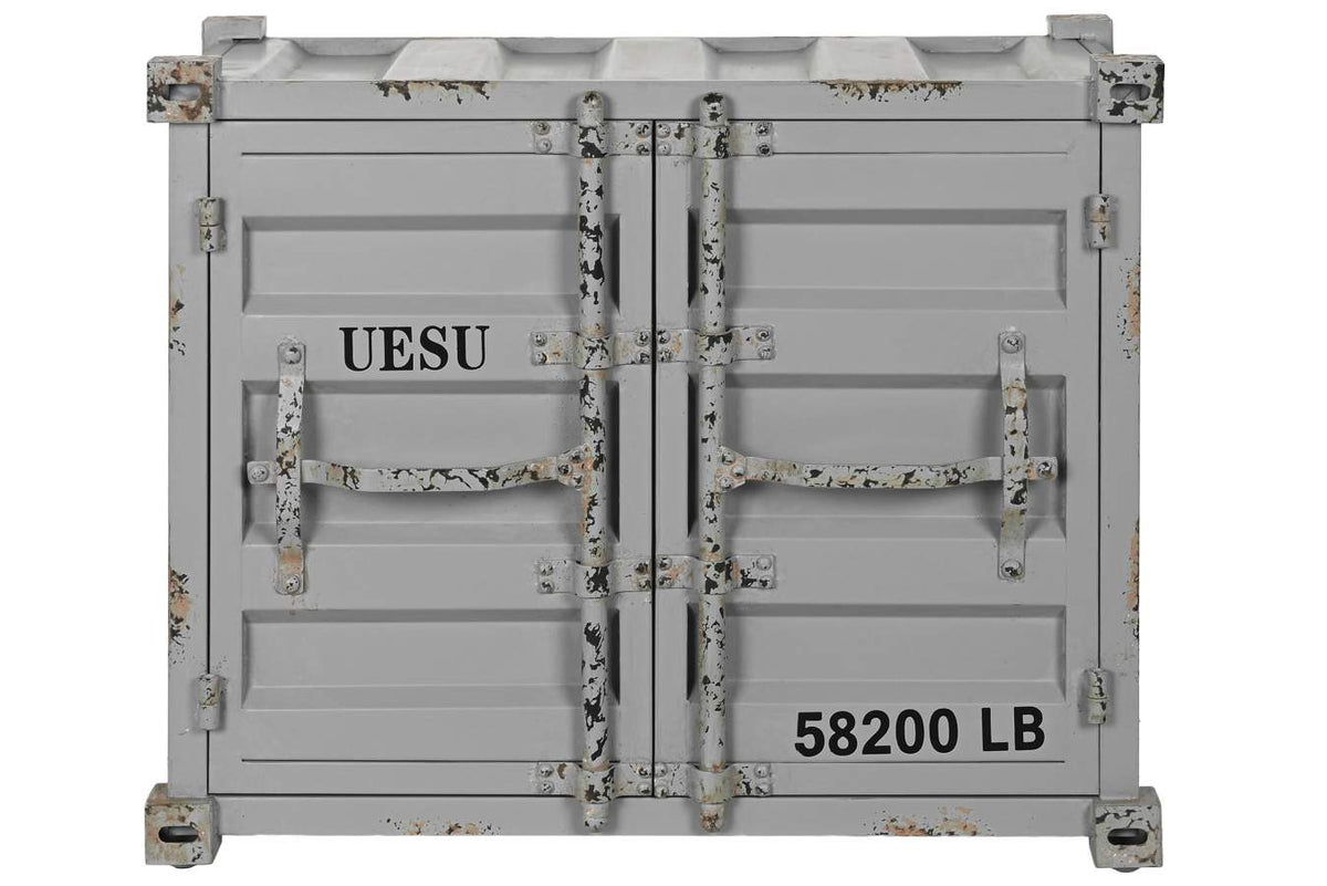 BOTELLERO METAL MDF 77X41X64 CONTAINER GRIS