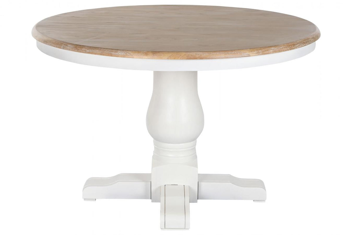 MESA REDONDA COMEDOR OLMO 120X120X76 BLANCO