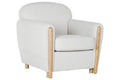 SILLON POLIESTER MADERA 81X78X82 BUCLE BLANCO