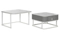 MESA CENTRO SET 2 PIEDRA SINTERIZADA 70X70X45