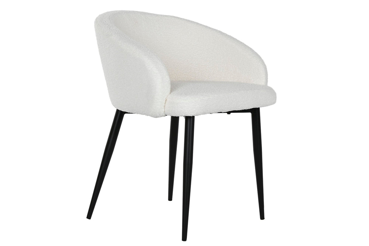 SILLA POLIESTER METAL 60X60X70 TEDDY BLANCO