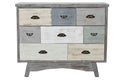 CAJONERA ABETO 100X40X80 8 CAJONES ENVEJECIDO GRIS