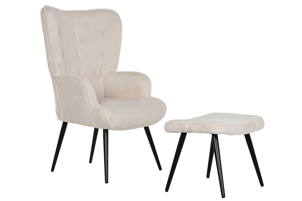 BUTACA SET 2 METAL POLIESTER 72X74X97 TERCIOPELO