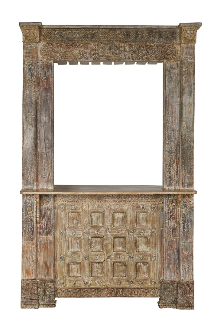 MUEBLE BAR TECA 158X66X247 PIEZA UNICA NATURAL