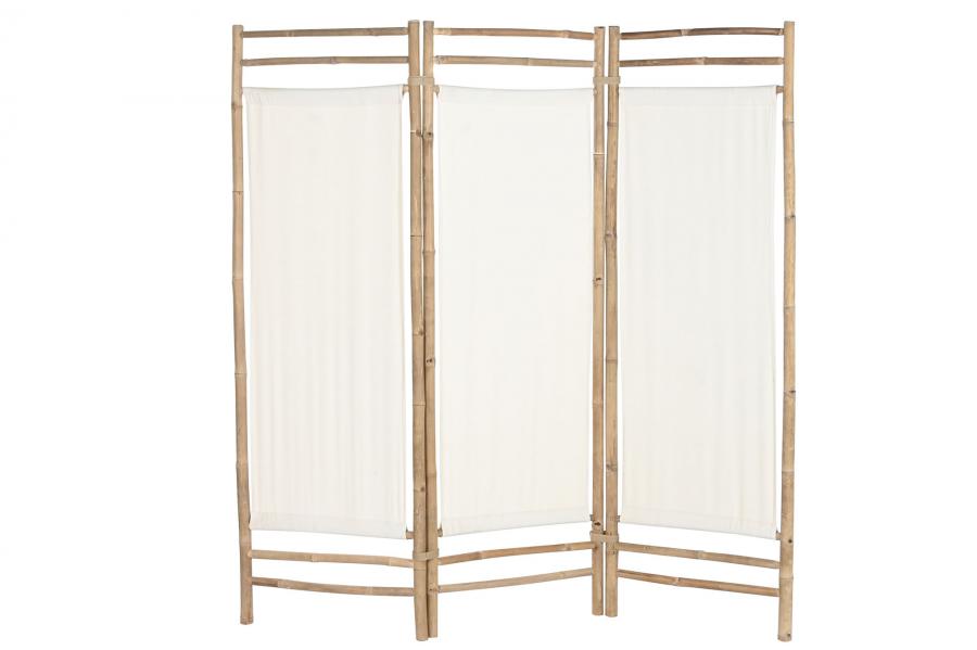 BIOMBO BAMBU ALGODON 165X3X175 3 PANELES