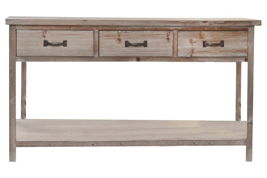 CONSOLA PAULOWNIA 160X40X80 3 CAJONES