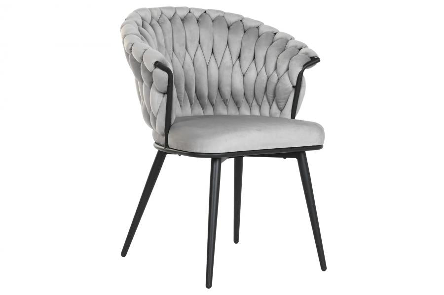 SILLA POLIESTER METAL 66X60X84 GRIS