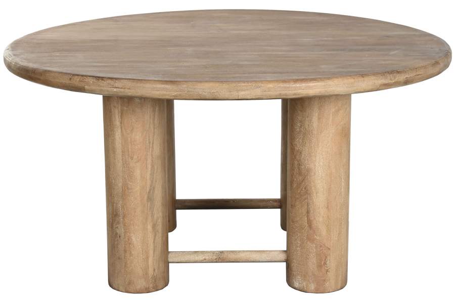 MESA REDONDA COMEDOR MANGO 150X150X78,7 MARRON