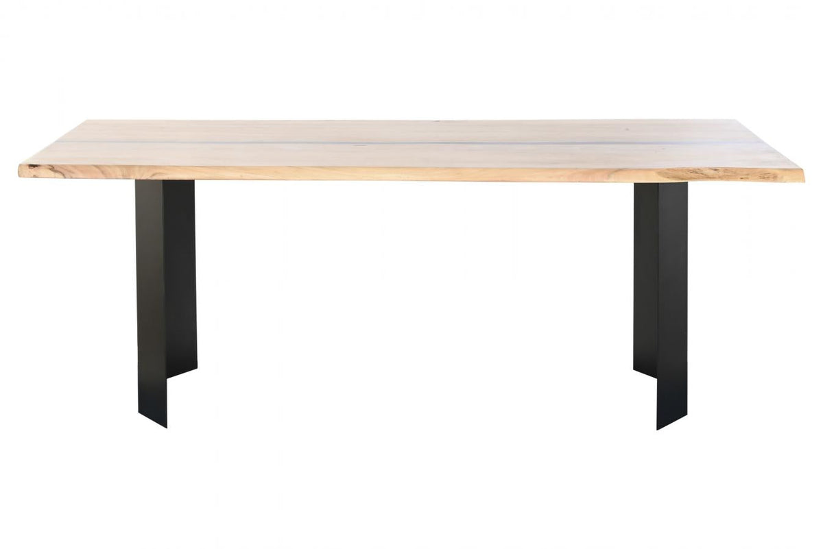 MESA COMEDOR ACACIA METAL 200X100X76