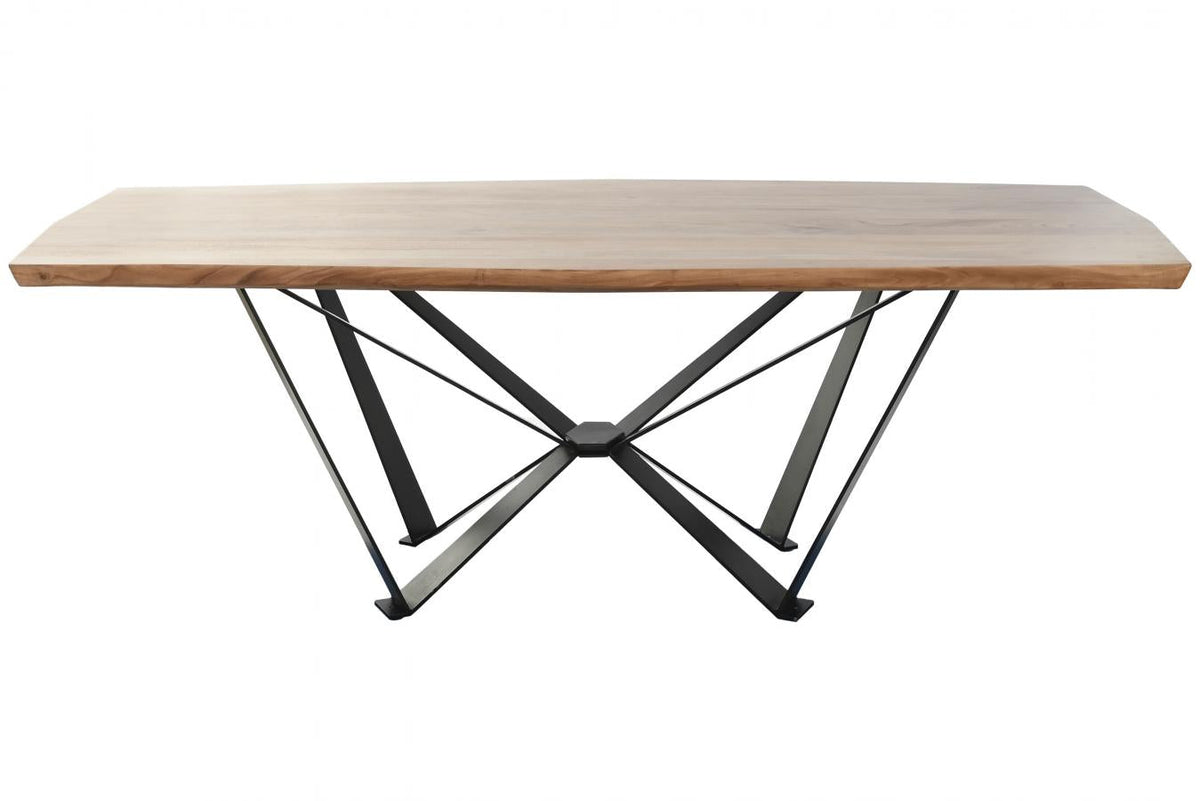 MESA COMEDOR ACACIA METAL 220X100X76