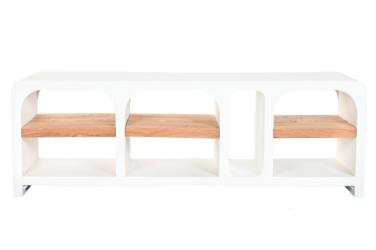 MUEBLE TV MADERA RECICLADA MANGO 150X41X54 BLANCO