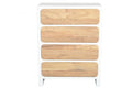 CHIFONIER MADERA RECICLADA MANGO 80X42X106 BLANCO