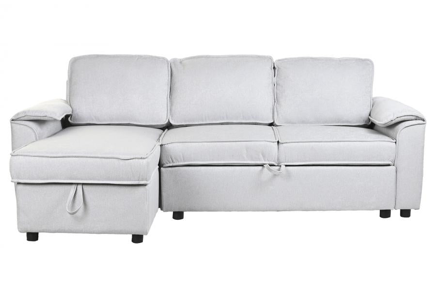 SOFA CAMA POLIESTER 220X153X88 GRIS CLARO