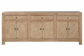 APARADOR OLMO MACIZO 215X44X88 6 PUE 3 CAJ