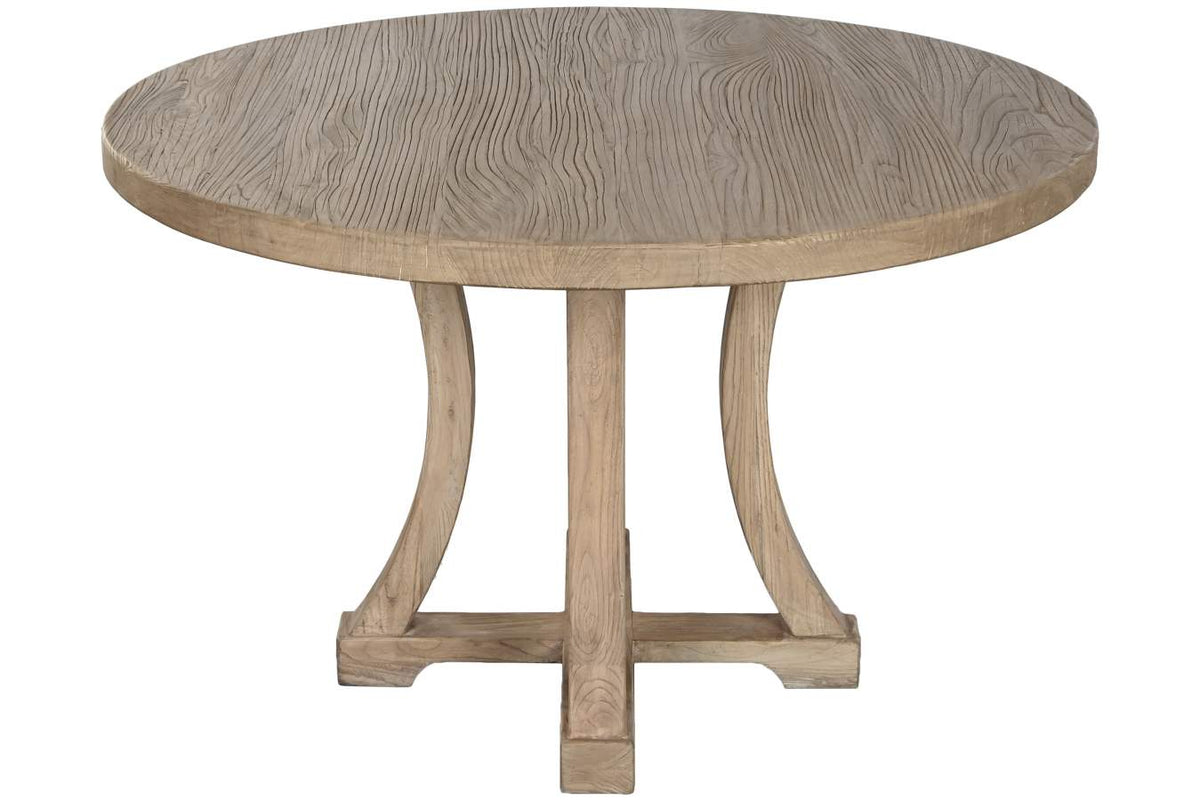 MESA COMEDOR OLMO MACIZO 120X120X76 NATURAL