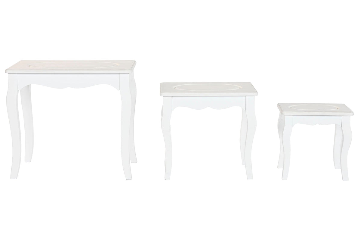 MESITA AUXILIAR SET 3 MDF MADERA 53X35X47