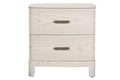 MESITA DE NOCHE METAL MDF 53X42X56,2 GRIS CLARO