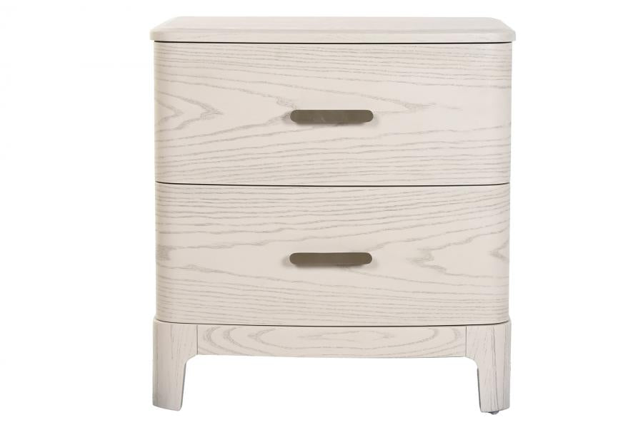 MESITA DE NOCHE METAL MDF 53X42X56,2 GRIS CLARO