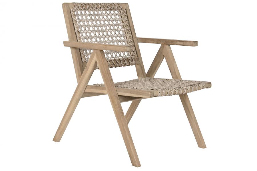 SILLON TECA FIBRA 60X70X82 TRENZADO A MANO NATURAL