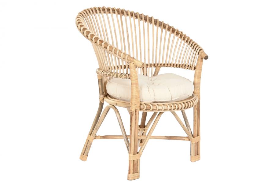 SILLA BAMBU RATAN 69X66X85 NATURAL